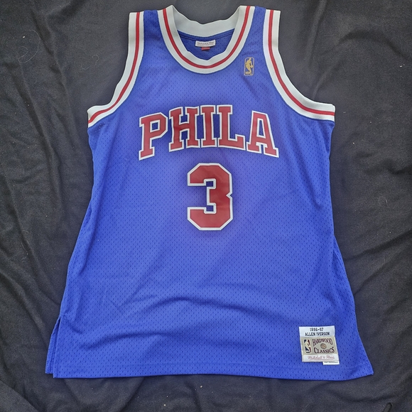Mitchell & Ness Allen Iverson 96-97 Philadelphia 76er Men NBA Swingman JERSEY XL - Picture 1 of 7
